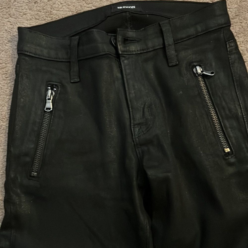 Hudson high rise moto pant coated 25 - Picture 4 of 8